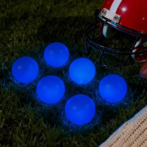 Vista 4 de Deekin Bolas de hockey callejero de 8 pulgadas que brillan en la oscuridad, pelotas deportivas para interiores y exteriores