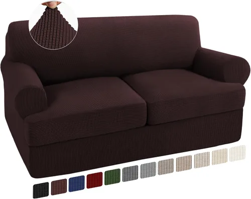 Vista 71 de Turquoize Funda para sillón con cojín en forma de T para sala de estar, funda elástica para sofá, funda suave para sillón, fundas de muebles