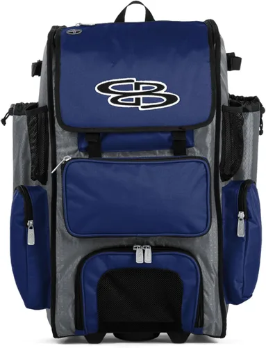 Vista 52 de Boombah Rolling Superpack - Bolsa para equipo de béisbol/sóftbol, varios colores, mango telescópico y capacidad para 4 murciélagos, versión