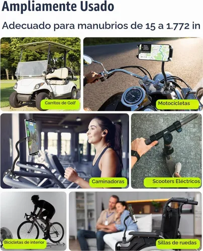 Vista 6 de Soporte para tablet para brazo de silla de ruedas [versión profesional] brazo largo cuello de cisne eléctrico silla de ruedas abrazadera de montaje