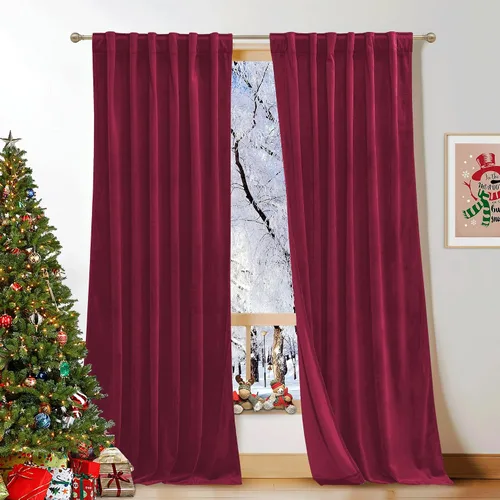 Vista 15 de KGORGE - Cortinas opacas de terciopelo beige de 84 pulgadas, 2 paneles para dormitorio