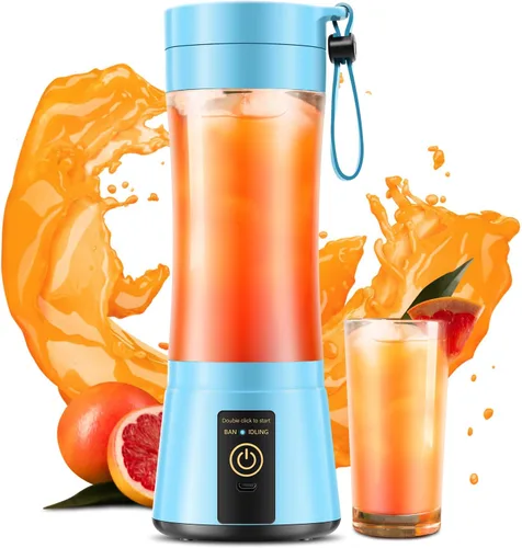 Vista 11 de Licuadora portátil inalámbrica de tamaño personal de 12 onzas – Mini licuadora para hacer batidos y batidos, inalámbrica, ligera, recargable, recién