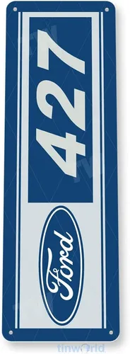 Vista 3 de Tinworld Ford 427 Racing Retro Garage Auto Shop Letrero C683