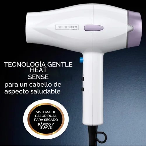 Vista 2 de INFINITIPRO BY Conair - Secador de pelo de cerámica avanzado de 1875 vatios con tecnología de detección de calor