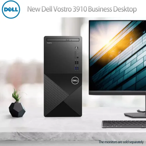 Vista 2 de Dell Vostro 3910 Computadora de escritorio Procesador Intel de 12.ª generación de 4 núcleos 16 GB de RAM DDR4 SSD de 256 GB + disco duro de 1