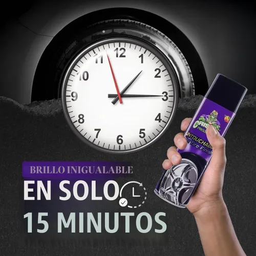 Vista 5 de Spray de brillo de neumáticos intocable, acabado húmedo de larga duración para un brillo profundo y protección, brillo de neumáticos impermeable 3PK