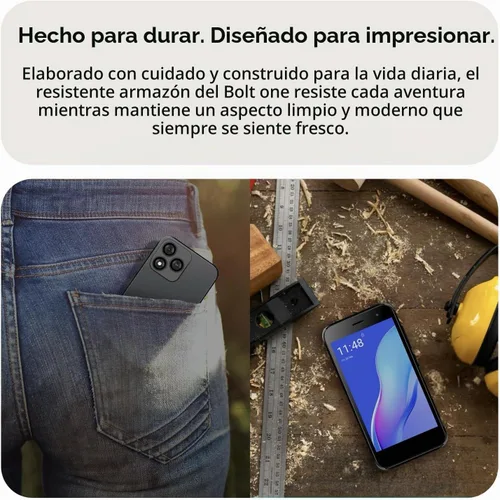 Vista 8 de Bolt One, teléfono Android desbloqueado, 2025, garantía de EE. UU Negro