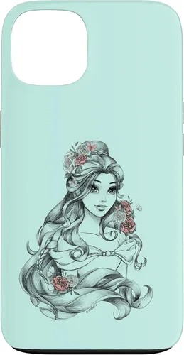 Vista 7 de iPhone 16 Disney Beauty & The Beast Floral Belle Sketch Case