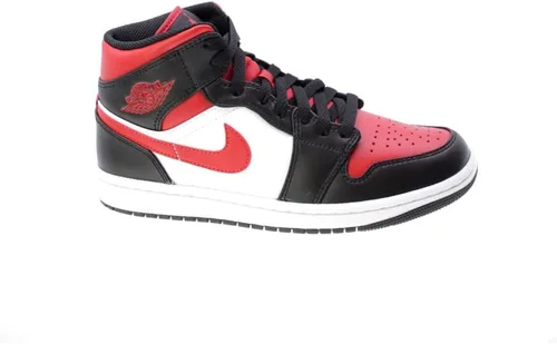 Vista 4 de Jordan Hombres Air 1 Mid 554724 079 Bred Toe - Talla 7, BlancoNegro-Rojo