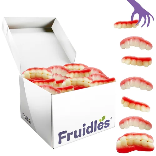 Vista 8 de Fruidles Gummi Teeth Candy, deliciosas gomitas de sabores de frutas (1 libra)
