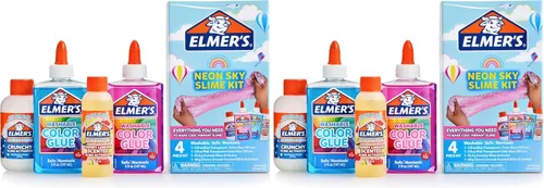 Vista 16 de Elmer's Kit de slime esponjoso, incluye pegamento de color translúcido, pegamento con purpurina, activador de slime esponjoso, 4 unidades, perfecto