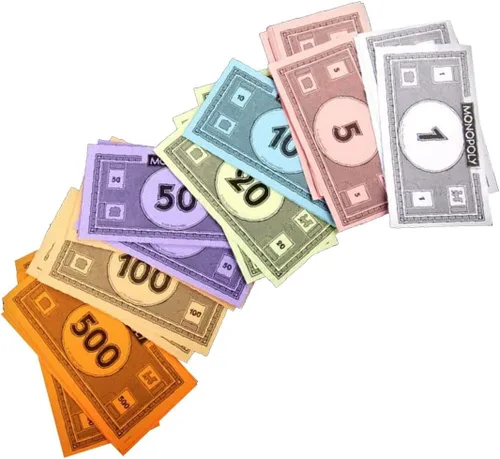 Vista 2 de Dinero de juguete para juego de mesa Monopoly