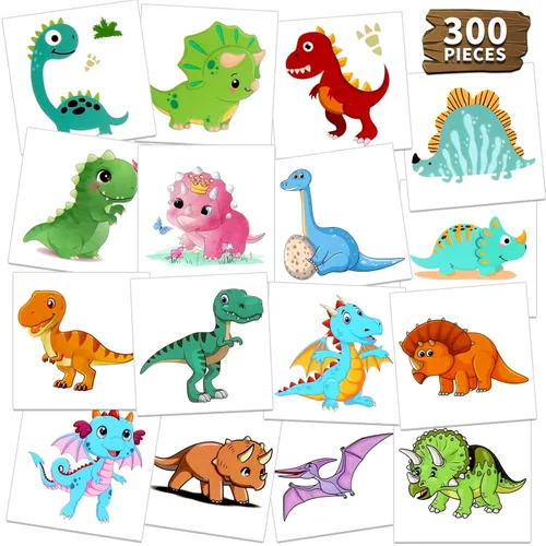Vista 8 de Tatuajes temporales impermeables para niños – 350 piezas Animales, insectos y animales marinos Hojas de tatuaje temporales para niños Recuerdo