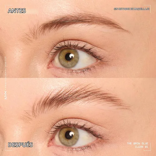 Vista 10 de NYX PROFESSIONAL MAKEUP - El pegamento para cejas, gel para cejas de fijación extrema - Transparente 01 Transparente