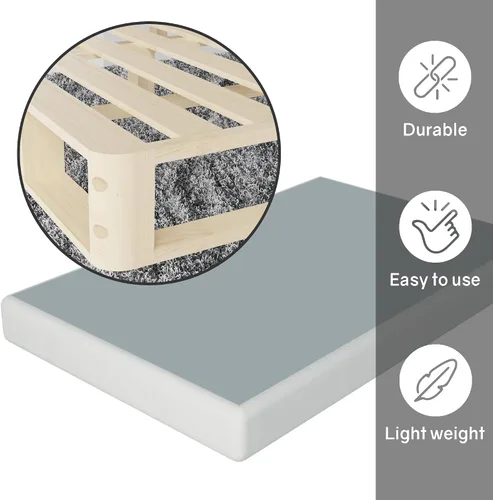 Vista 4 de Spring Coil, Somier de madera resistente de 8 pulgadas para soporte de colchón, base de madera natural duradera y fácil de montar, para cama