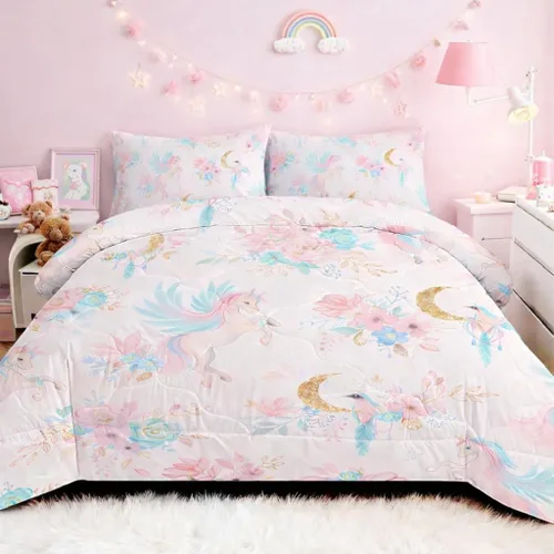 Vista 21 de Juego de edredón de mariposa tamaño individual, juego de ropa de cama estética morado, edredón de microfibra de mariposa lavanda con 2 fundas