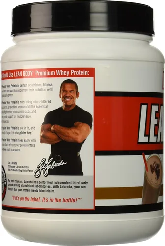 Vista 4 de Labrada Nutrition Lean Body Premium Whey Protein en polvo, chocolate, 24 onzas