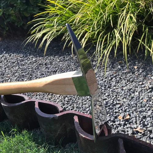 Vista 2 de Herramienta de jardín de azada, material de madera de hacha para patio para cultivo de macetas para jardinería