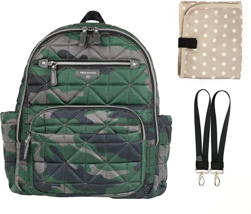 Vista 4 de TWELVElittle Mochila Companion DiaperBag 2.0 - Incluye cambiador. Bolsillos aislados. Mochila de moda para pañales, Camo Print, talla única