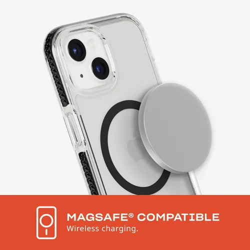 Vista 5 de Tech21 Evo Crystal - Funda para iPhone 17e, iPhone 15, compatible con MagSafe, funda de protección contra impactos, color negro grafito
