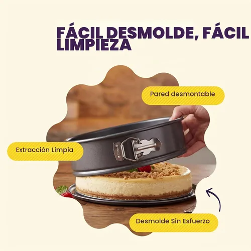 Vista 5 de Wilton Platinum - Molde para pastel de queso de 9 pulgadas con forma desmontable antiadherente, sartenes para hornear de acero inoxidable, fabricado