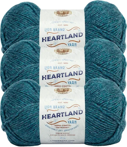 Vista 51 de Lion Brand Yarn Heartland Yarn, Hilo de Peso Medio para Tejer, Ganchillo y Manualidades, 1 Paquete, Great Smoky Mountains Grandes Montañas Humeantes