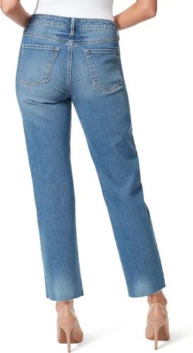 Vista 3 de Jessica Simpson Jeans de pierna recta desgastados de tiro alto para mujer