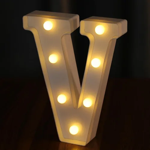Vista 41 de Letras Iluminadas, Luces de Letras LED 26 del Alfabeto, Letra Iluminada Decorativa, Letras de Marquesina LED que Funcionan con Pilas para Fiesta