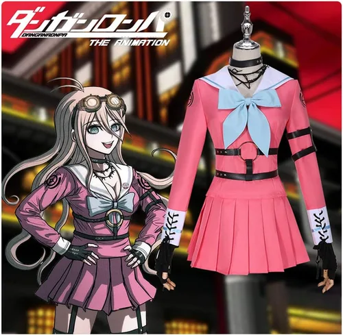 Vista 5 de Cos-Love Disfraz de anime Miu Iruma para cosplay, traje de uniforme de escuela secundaria para mujer