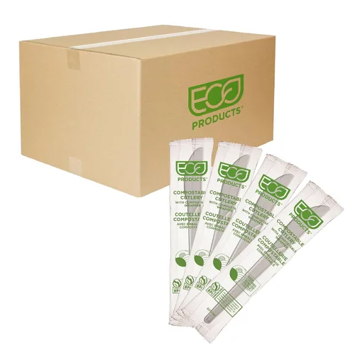 Vista 12 de Eco-Products - Cucharas de plástico compostables CPLA de 6 pulgadas, caja de 1000, cuchara negra desechable, cubiertos de plantas