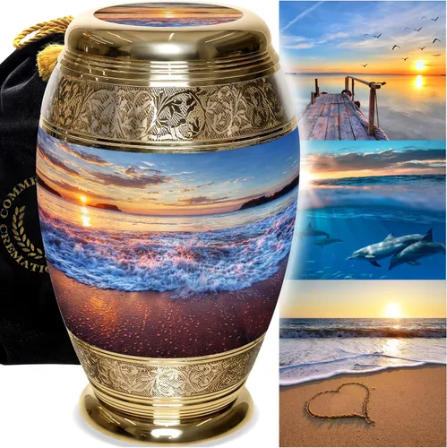 Vista 17 de Dock of The Bay - Urna de cremación para cenizas para hombres adultos – Urna personalizada para cenizas para mujeres, urnas decorativas – Hermosas