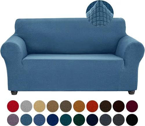 Vista 64 de Joccun Funda Elástica para Silla Sofá, Funda de Sofá de 1 Pieza Tela Jacquard de Spandex con Parte Inferior Elástica, Protector de Muebles Lavable