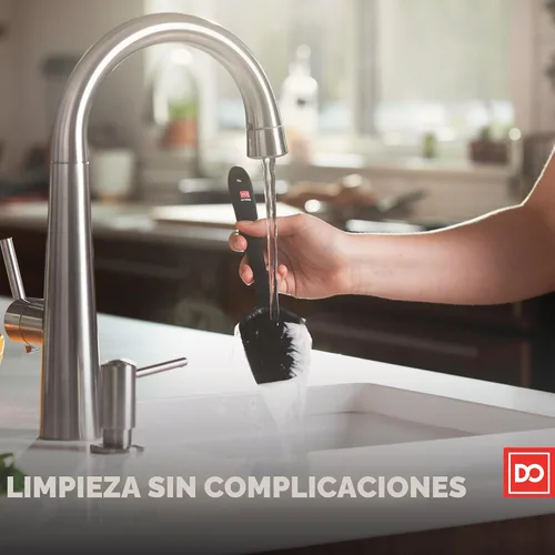 Vista 5 de di Oro Living Espátula de silicona, resiste temperaturas de hasta 315 ºC, diseño de una sola pieza sin uniones, excelente, goma de silicona Negro