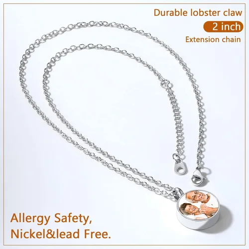 Vista 63 de FindChic Collares personalizados con urna para cenizas, barra vertical, gato, luna, reloj de arena, garra de perro, acero inoxidable, chapado en oro