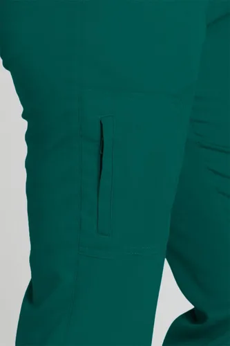 Vista 3 de Grey's Anatomy - Pantalón de uniforme médico de frente plano, con 6 bolsillos, para mujer