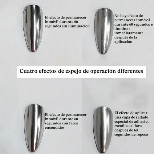 Vista 7 de Gel de pintura metálica plateada de 0.3 fl oz (plata + dorado)