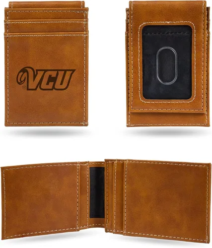 Vista 53 de Cartera de bolsillo frontal grabada con láser NCAA - Compacta/Cómoda/Delgada