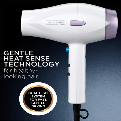Vista 2 de INFINITIPRO BY Conair - Secador de pelo de cerámica avanzado de 1875 vatios con tecnología de detección de calor