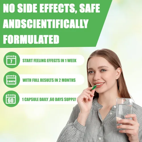 Vista 5 de ESUNM Suplemento desodorizante corporal, cápsulas de clorofila de 650 mg, desodorante interno de ultra alta absorción para hombres y mujeres, apoyo