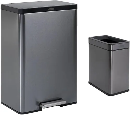 Vista 7 de Paquete de basura Rubbermaid 12G Step-On con papelera Rubbermaid 1.6G semicircular