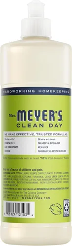 Vista 2 de Mrs. Meyer's - Detergente líquido para platos, aroma a verbena de limón, fórmula biodegradable, paquete de 3 unidades, 16 fl oz