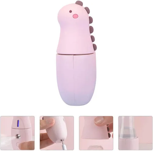 Vista 7 de Healifty Mini humidificador facial facial Mister Ionic Face Humidifier Diseño de dibujos animados Portátil Carga USB Piel Hidratante para Viajes