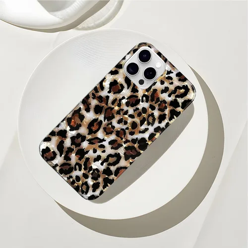 Vista 4 de J.west Funda compatible con iPhone 11 Pro Max de 6.5 pulgadas, diseño de leopardo para mujeres y niñas, bonito diseño de patrón de guepardo, funda