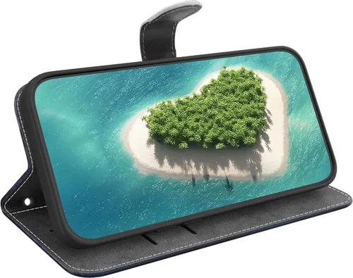 Vista 4 de Funda de cuero con tapa para Motorola Moto E7 Power Case con ranura para tarjeta de cuero con patrón de cristal pintado (SJ-31)