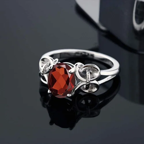 Vista 32 de Gem Stone King Anillo de compromiso ovalado con piedra natal para mujer, plata de ley 925, ovalado de 0.354 x 0.276 in, anillo de compromiso