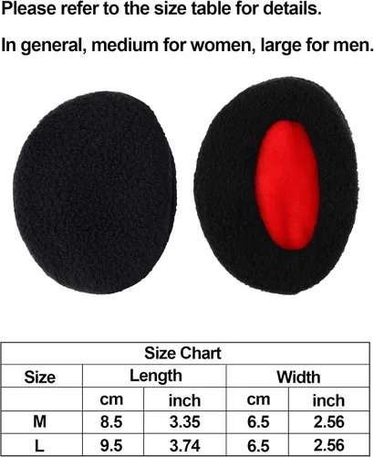 Vista 3 de 4 Pairs Unisex Bandless Ear Warmers Fleece Ear Muffs Thick Winter Ear Covers
