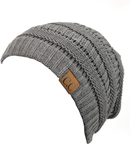 Vista 300 de C.C Trendy Warm Chunky Soft Stretch Cable Knit Beanie