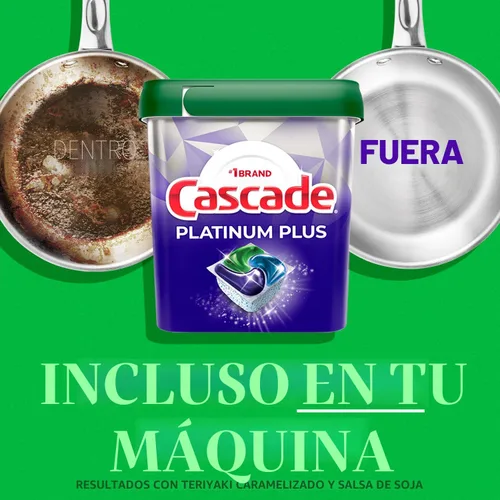 Vista 3 de Cascade Platinum Plus Cápsulas para lavavajillas, detergente para platos ActionPacs, fresco, 28