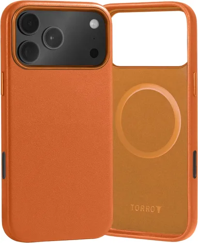 Vista 11 de Funda Premium de Piel TORRO Compatible con iPhone 17 de 6.3” 2025 – Funda Ultra Delgada con Amortiguación de Piel Genuina Compatible con MagSafe