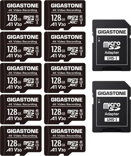 Vista 10 de Gigastone Tarjeta Micro SD de 16 GB, video Full HD, cámara de vigilancia de seguridad para acción, cámara de drones, 85 MB/s Micro SDHC UHS-I U1 C10